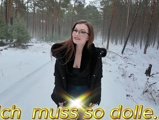 Pipi im Schnee! Ich Kann es nicht mehr halten!! Natursekt Trifft Natur